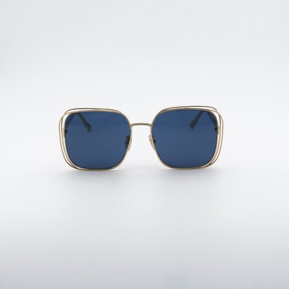 Dior FILDIOR S1U B0B0 Sunglasses Gold Square Frame, Blue Lenses main image 9